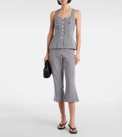 Faithfull Gingham Cotton Poplin Top In Multi
