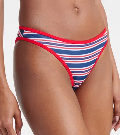Jade Swim Most Wanted Striped Bikini Bottoms In Multicoloured