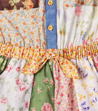 Zimmermann Lucky Floral Cotton Playsuit In Multicoloured