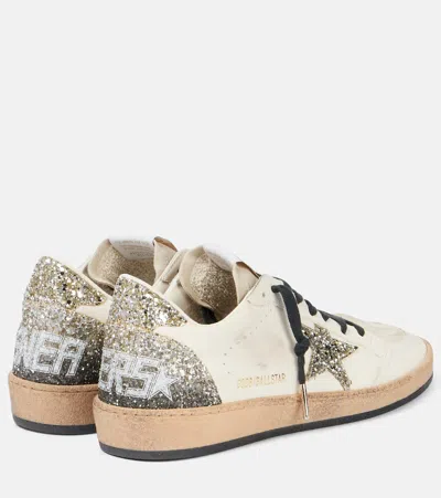 Golden Goose Ball Star Leather Sneakers In White