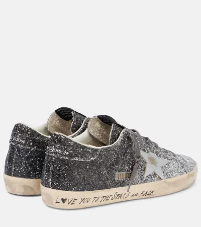 Golden Goose Sparkling Low Top Sneakers With Star Emblem In Metallic
