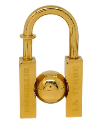 Pre-owned Hermes 2001 Earth Cadena Padlock In 金色