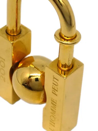 Pre-owned Hermes 2001 Earth Cadena Padlock In 金色