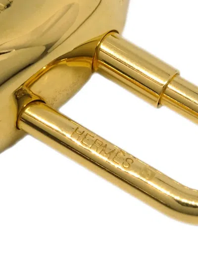 Pre-owned Hermes 2005 Grand Fleuve Hippopotamus Lock Charm In 金色