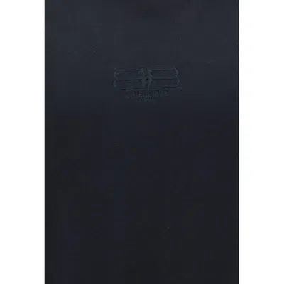 Balenciaga Logo-embroidered Cotton Hoodie In Black