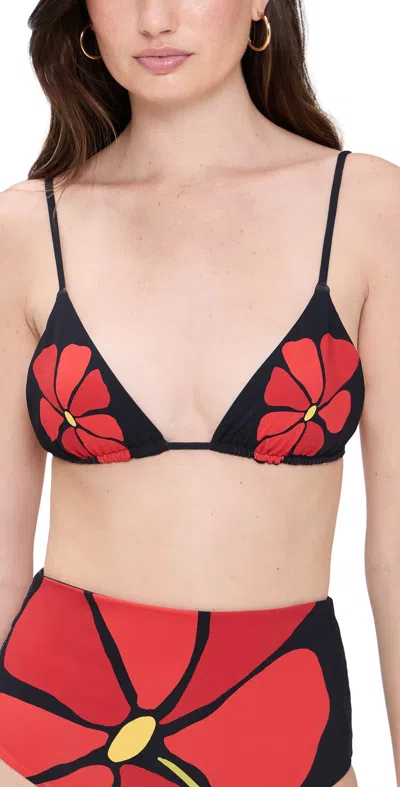 Cala De La Cruz Rio Bikini Top Camelliacarmin In Camelliacarmin
