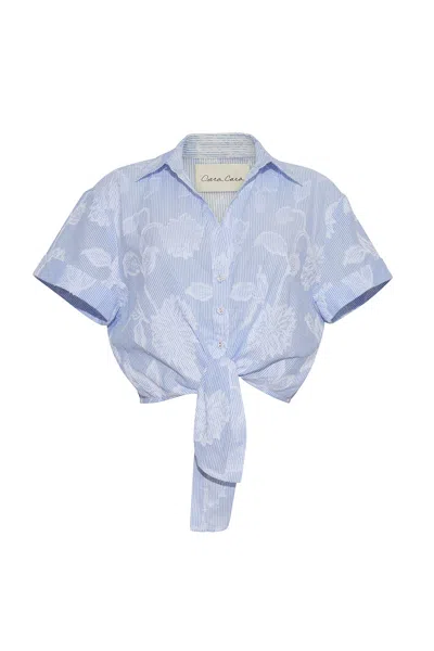 Cara Cara New York Asbury Top In Floral Clip Jacquard