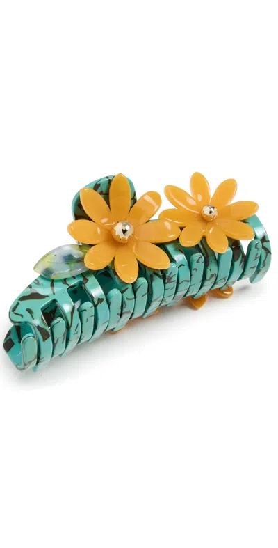 Lele Sadoughi Petunia Claw Clip Neon Turquoise In Neon Turquoise