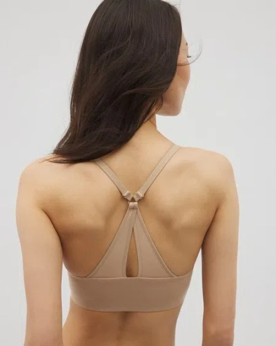 Soma Enbliss Racerback Mesh Bralette In Nude Size Medium |  Women's Bras In Nude
