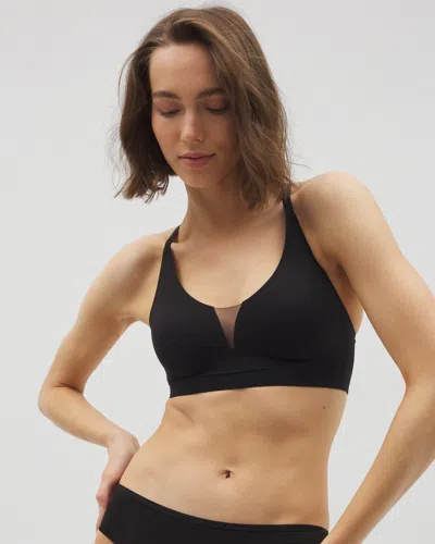 Soma Enbliss Racerback Mesh Bralette In Black Size Xl |  Women's Bras In Black