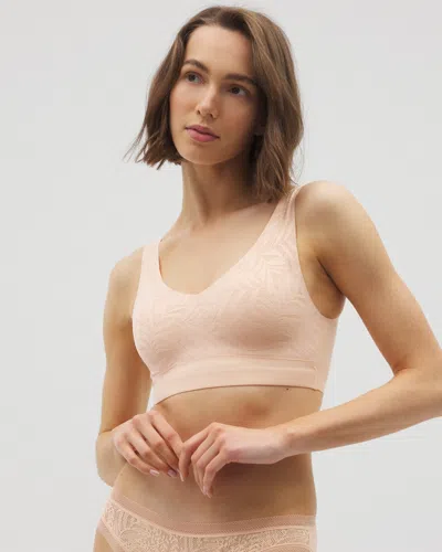 Soma Enbliss Lace Bralette In Orange Size Xl |  Women's Bras In Peach Parfait