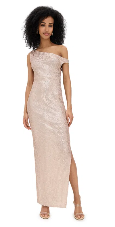 Norma Kamali Drop Shoulder Fitted Gown With Side Slit Baby In Baby