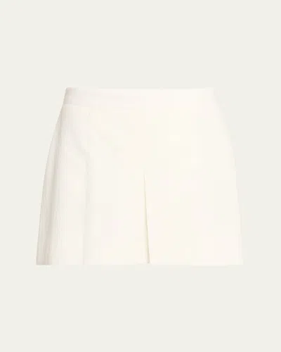 Frame The Seersucker Cotton Shorts In White