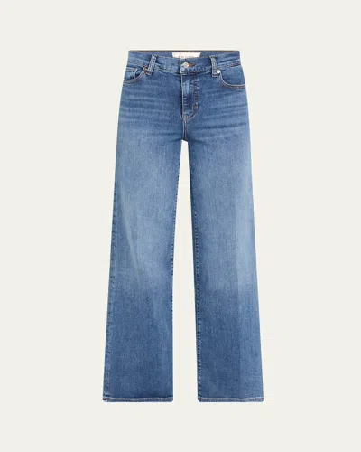 Frame Blue Le Slim Palazzo Raw Hem Jeans In Honeymoon