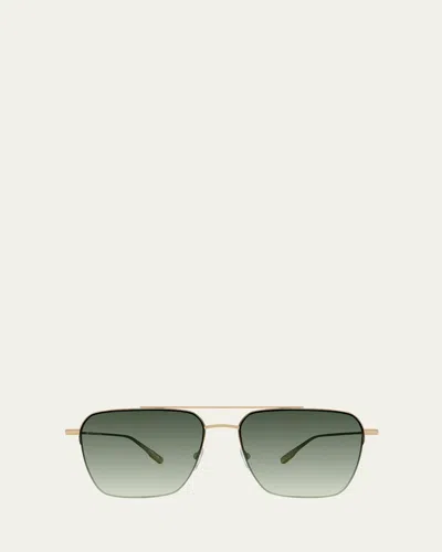 Barton Perreira Arms5552kw Square Titanium Sunglasses In Gold /julep