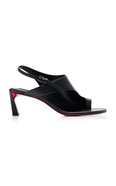 Christian Louboutin Viva Condora 55mm Leather Thong Sandals In Black