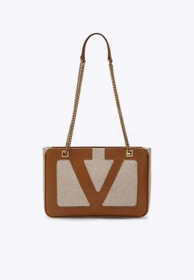 Valentino Garavani Women's Small Tote Viva Superstar In Beige