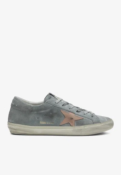 Golden Goose Db Super-star Suede Sneakers In Gray