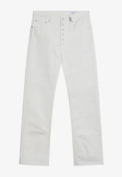 Alexander Mcqueen Alexander Mc Queen White Denim Trousers In White
