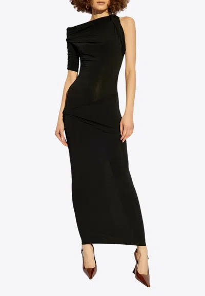 Jacquemus Jacq La Robe Drapead In Black