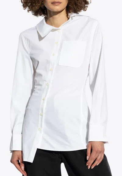 Jacquemus Pablo Asymmetric Button-up Shirt In White
