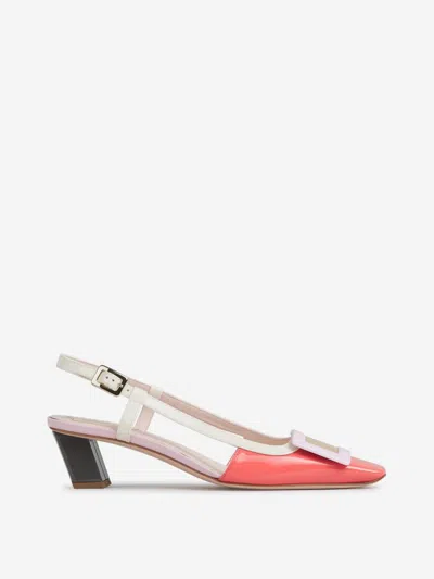 Roger Vivier Belle Vivier 45 Color-block Patent-leather Slingback Pumps In Multicolor