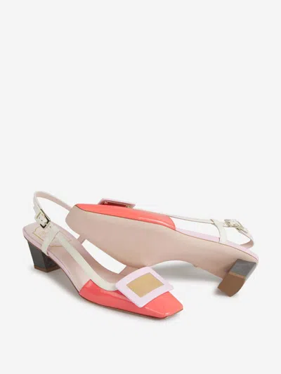Roger Vivier Belle Vivier 45 Color-block Patent-leather Slingback Pumps In Multicolor