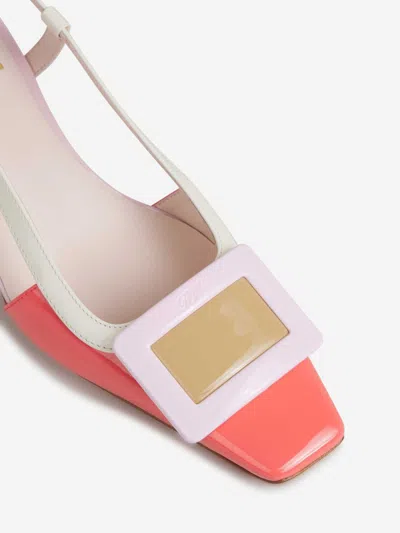 Roger Vivier Belle Vivier 45 Color-block Patent-leather Slingback Pumps In Multicolor