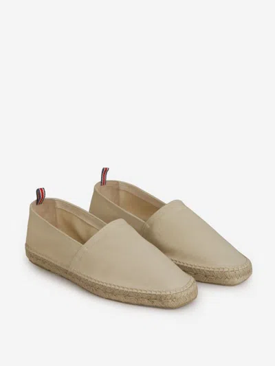 Castaã±er Raffia Platform Espadrilles Embroidered Detail In Beige