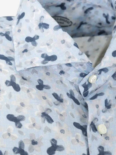Vincenzo Di Ruggiero Floral Motif Shirt In Blue
