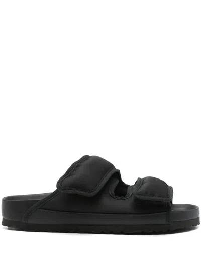 Shop Birkenstock Arizona Cosny Nylon Double-strap Sandals Shoes In Black