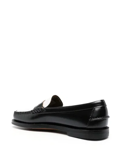 Sebago Classic Dan Loafer Black/white In Black