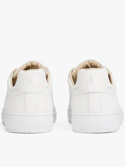 Tommy Hilfiger Leather Low-top Sneakers With Round Toe In White