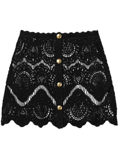 Twinset Twin-set Black Cotton Clothing Skirts In Black
