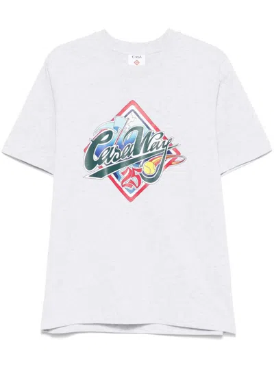 Casablanca Casa Way World Series Printed T-shirt In Gray