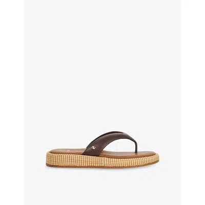 Dune Womens  Monotone Suede Platform Heeled Sandals In Cream Suede