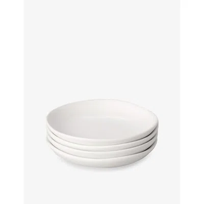 Fable Little Ceramic Stoneware Plates Set Of Four Cloud White In Cloud White