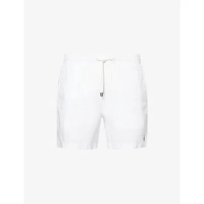 Polo Ralph Lauren Mens Drawstring Two-slip-pockets Linen Shorts Deckwash White In Deckwash White