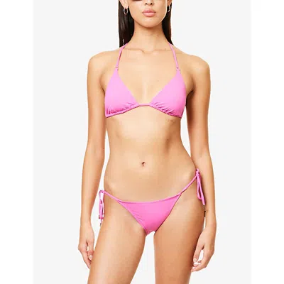 Melissa Odabash Womens Malibu Drawstring Bikini Top Watermelon In Watermelon