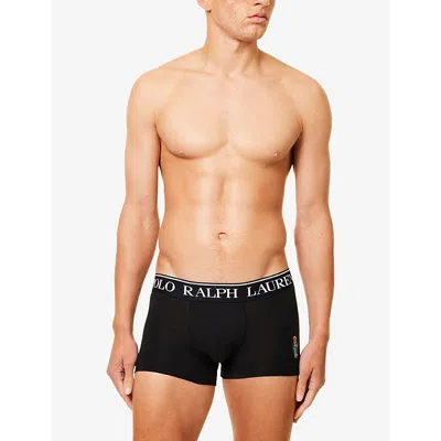 Polo Ralph Lauren Mens Branded-waistband Embroidered-graphic Stretch-cotton Boxer Trunks Polo Black Bear Xl In Polo Black Bear