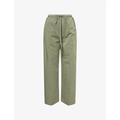 Citizens Of Humanity Womens  Ayla Drawstring Cotton-blend Trousers In Nova (lt Green)