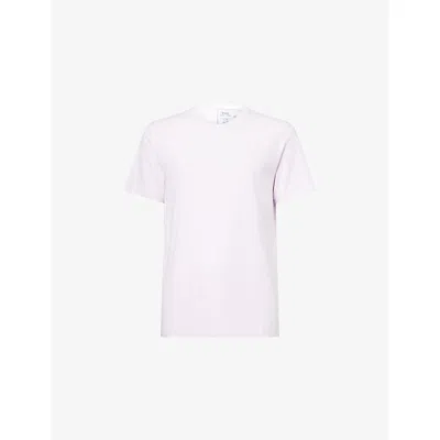 Polo Ralph Lauren Mens Brand-embroidery Crewneck Stretch-woven T-shirt Summer Lilac In Summer Lilac