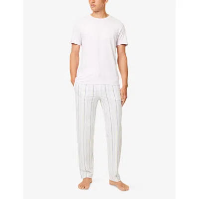 Polo Ralph Lauren Mens Brand-embroidery Crewneck Stretch-woven T-shirt Summer Lilac In Summer Lilac