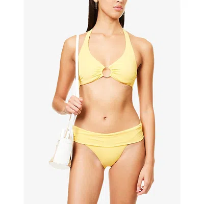 Melissa Odabash Womens Brussels Halter-neck Bikini Top Sunflower In Sunflower