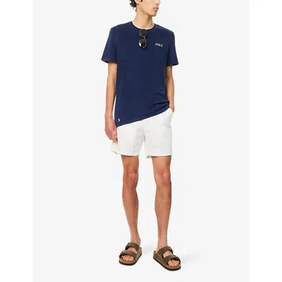 Polo Ralph Lauren Mens Drawstring Regular-fit Linen Shorts Cruise Navy Terry In Cruise Navy Terry