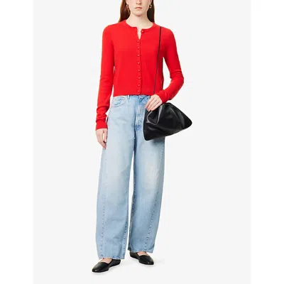 Mother Womens The Full Pipe Flood Denim Jeans Back Pedal In Back Pedal