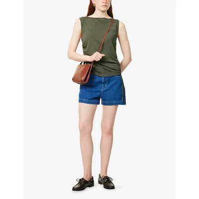 Frame The Charm High Waist Denim Shorts In Graphic