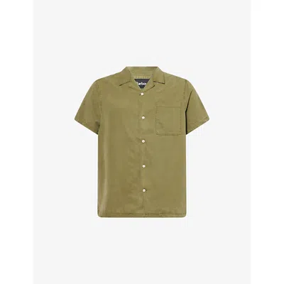 Barbour Mens Archer Relaxed-fit Woven Shirt Burnt Olive In Green