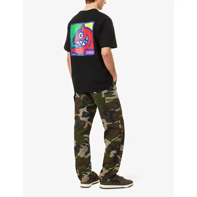 Icecream Mens Pop Art Dog Graphic-print Cotton T-shirt Black In Black
