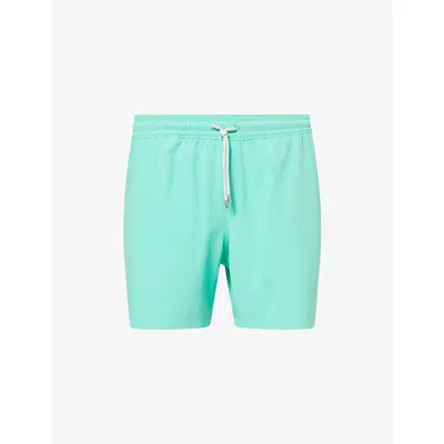 Polo Ralph Lauren Mens Two-slip-pockets Drawstring Swim Shorts Sunset Green Xxl In Sunset Green